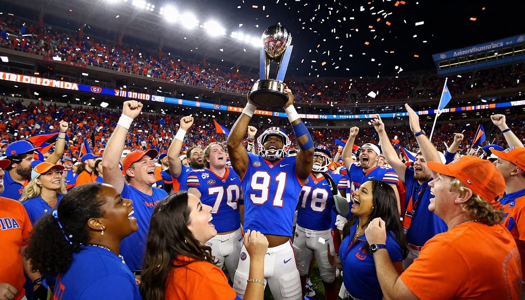 college football championship celebration