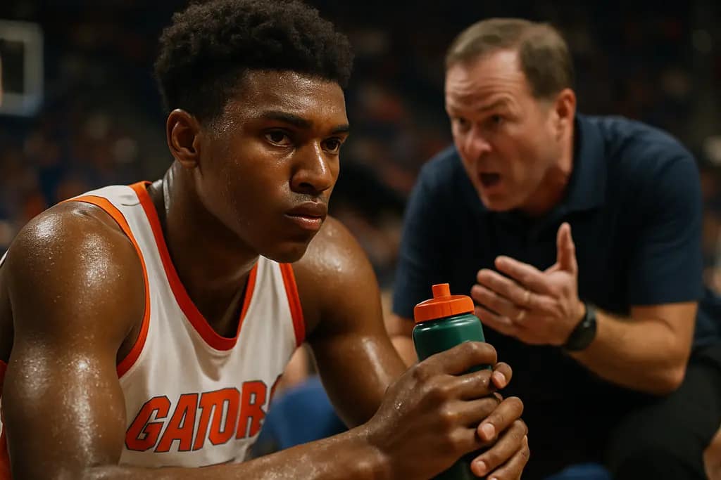 Gators freshmen bigs work through a physical front-court practice in Gainesville