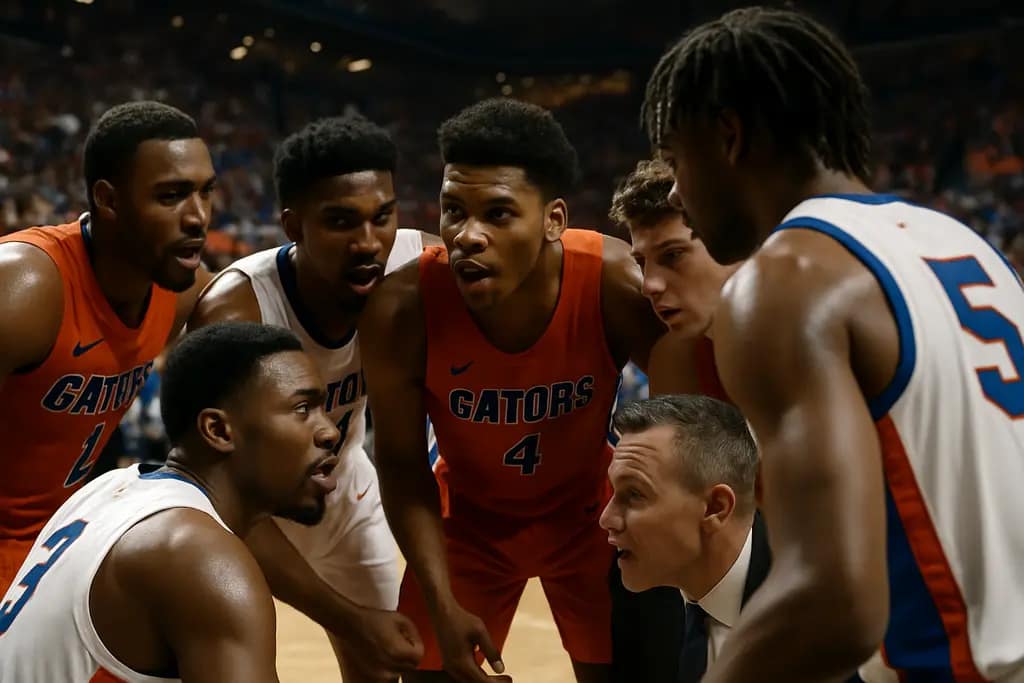 Gators Schedule Strategy begins with a player preparing for a college basketball game in Gainesville