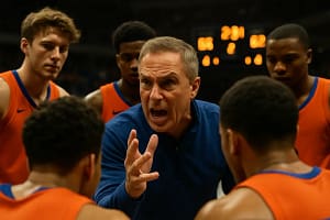 dual double-doubles frontcourt battle during a Florida basketball home win