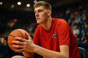 Olivier Rioux Development as Florida center works near the basket in practice